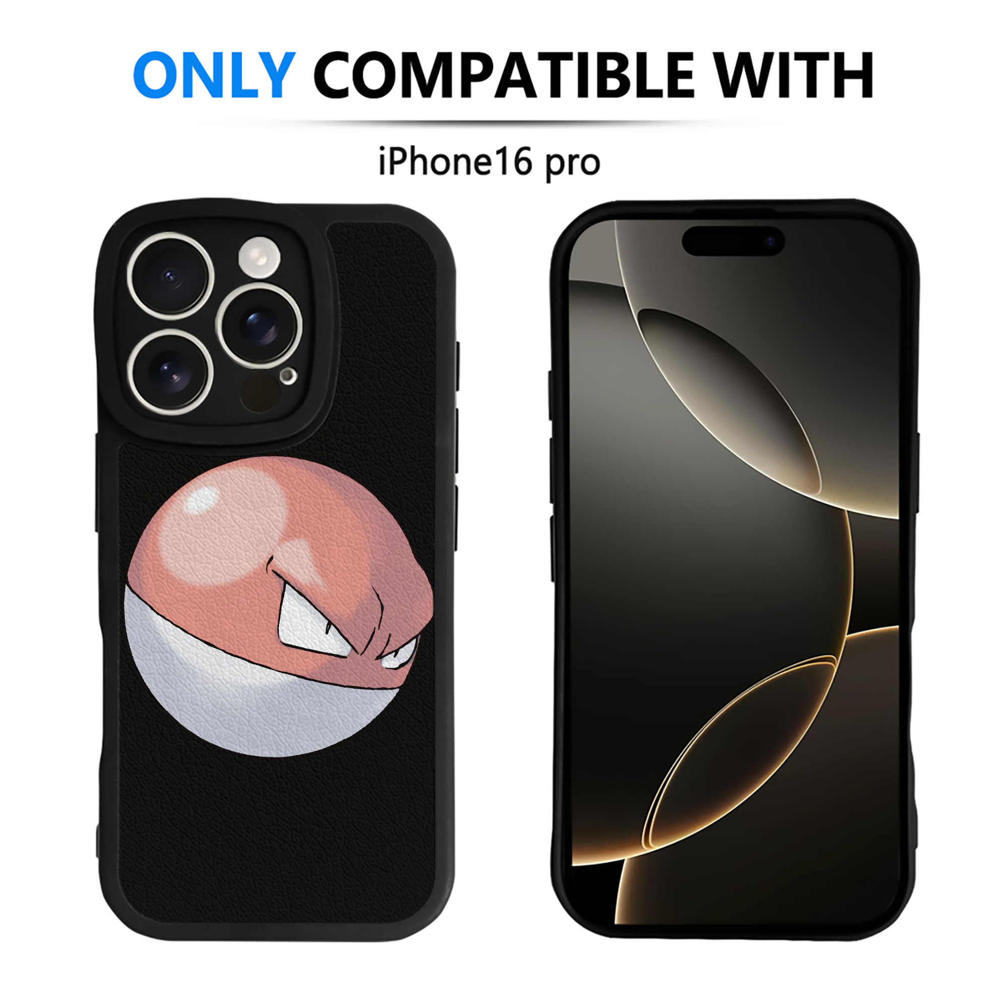 （画像用） ポケットモンスター Pokémon 【iPhone 16シリーズ対応】シリコンスマホケース（レザー調） 材質：シリコン